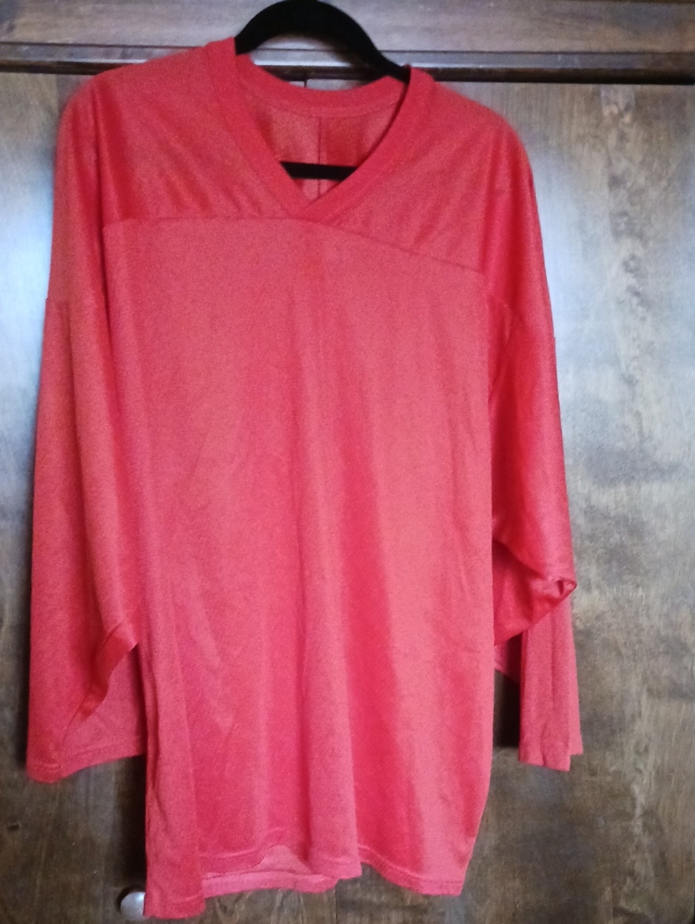 CCM Bright Orange V-Neck Long Sleeve Top